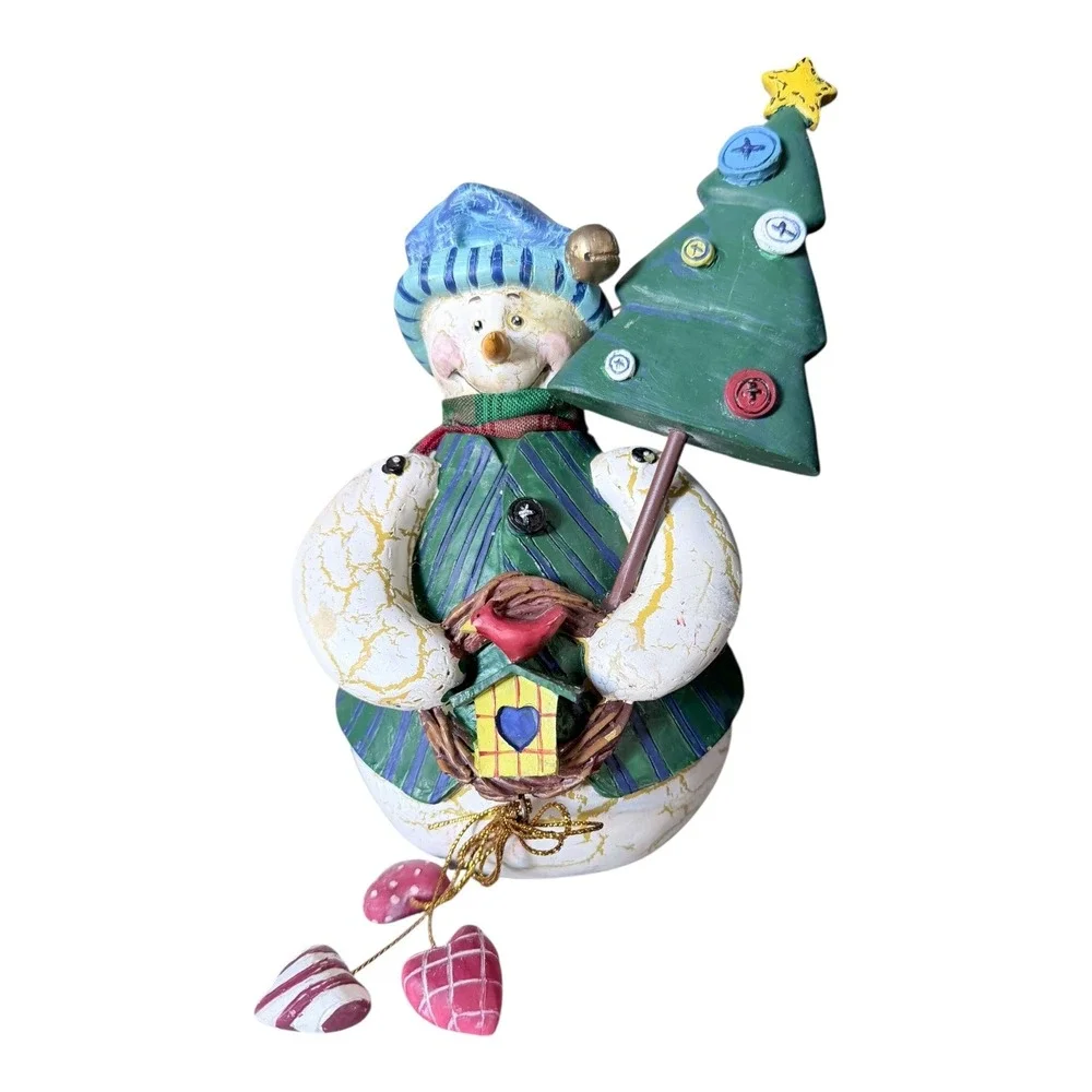 Vintage Snowman Figurine Lot Cornerstone Creations‎ Winter Christmas Decor 12pc